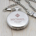 Personalised Groomsman Monogram Collection Pocket Watch