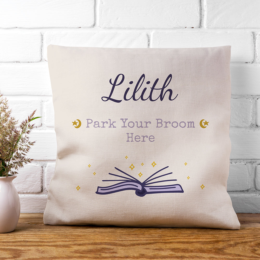 Personalised Halloween Spell Book Cushion Cover