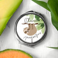 Personalised Hang In There Round Compact Mirror