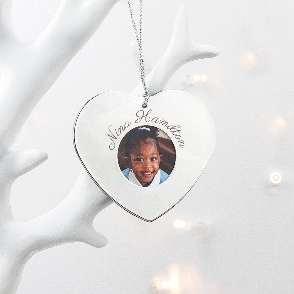 Personalised Heart Photo Frame Decoration