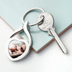 Personalised Heart Photo Keyring