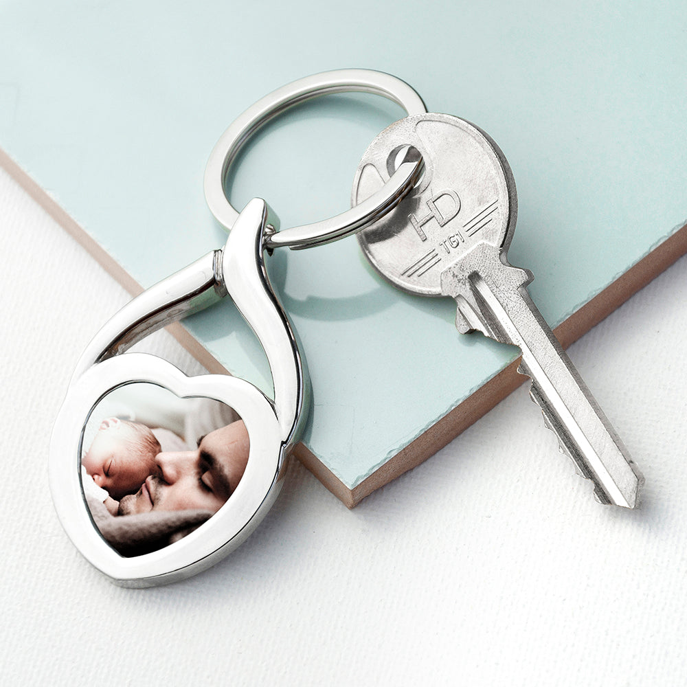 Personalised Heart Photo Keyring