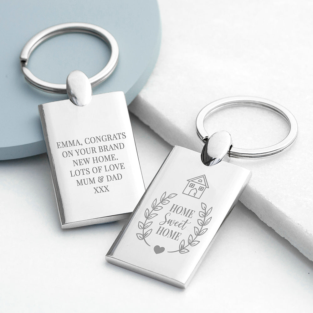 Personalised Home Sweet Home Keyring