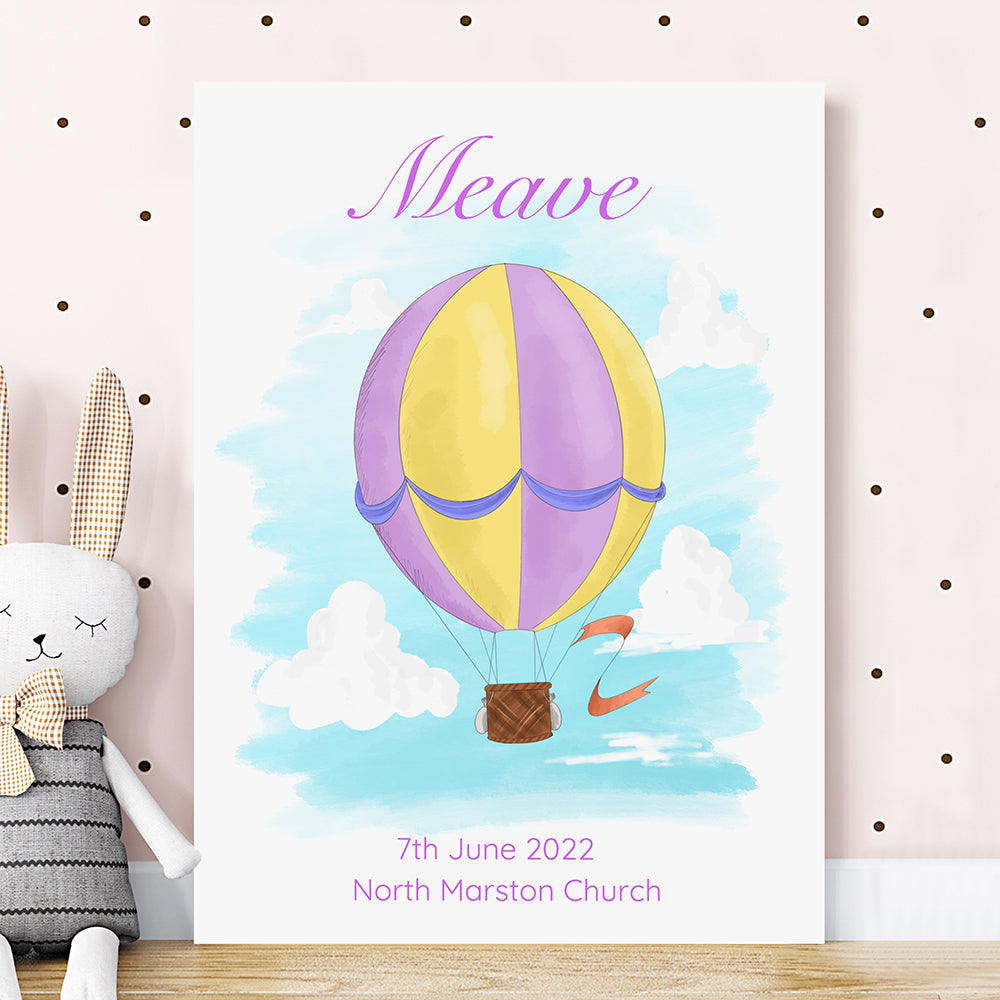 Personalised Hot Air Balloon Framed Print