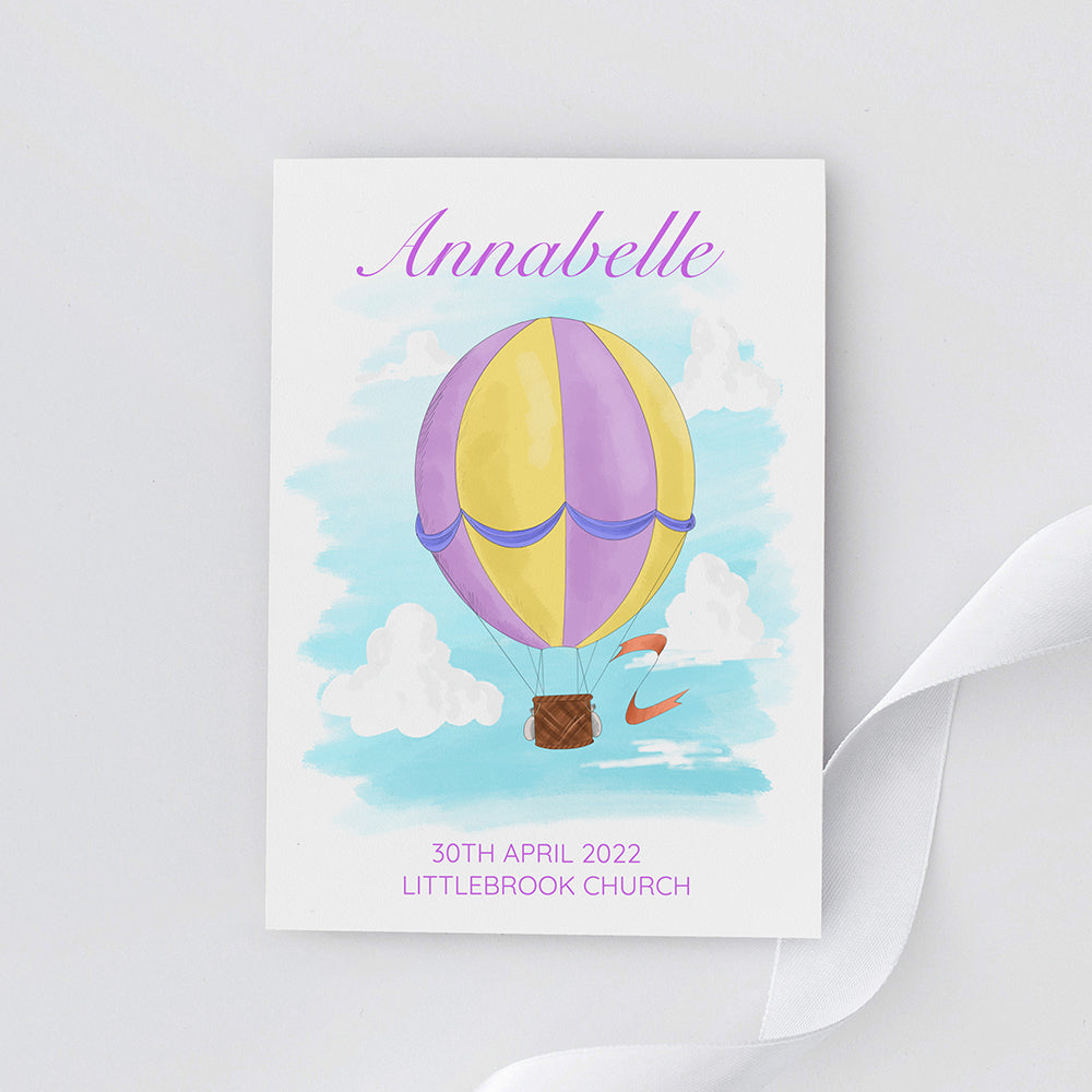 Personalised Hot Air Balloon Framed Print