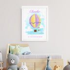 Personalised Hot Air Balloon Framed Print
