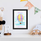 Personalised Hot Air Balloon Framed Print