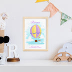 Personalised Hot Air Balloon Framed Print
