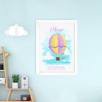 Personalised Hot Air Balloon Framed Print