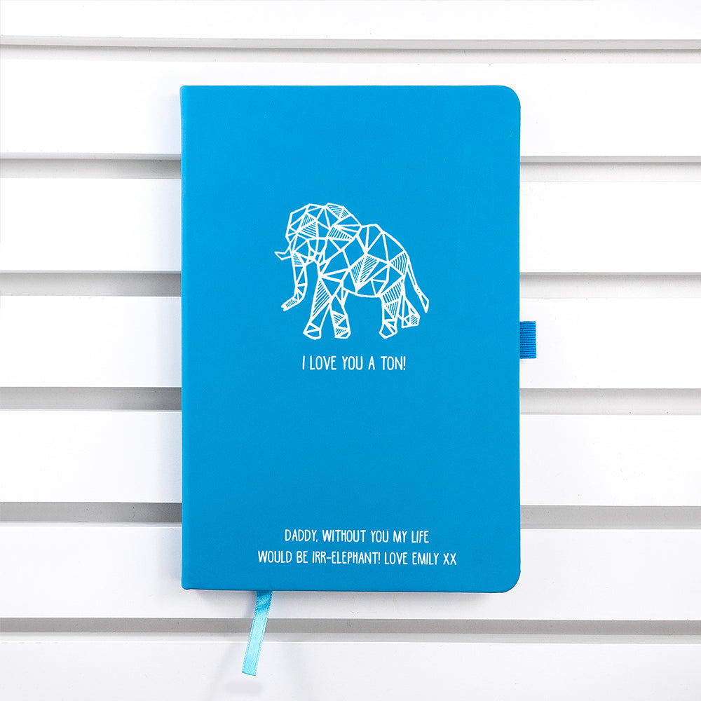 Personalised I Love You A Ton A5 Notebook