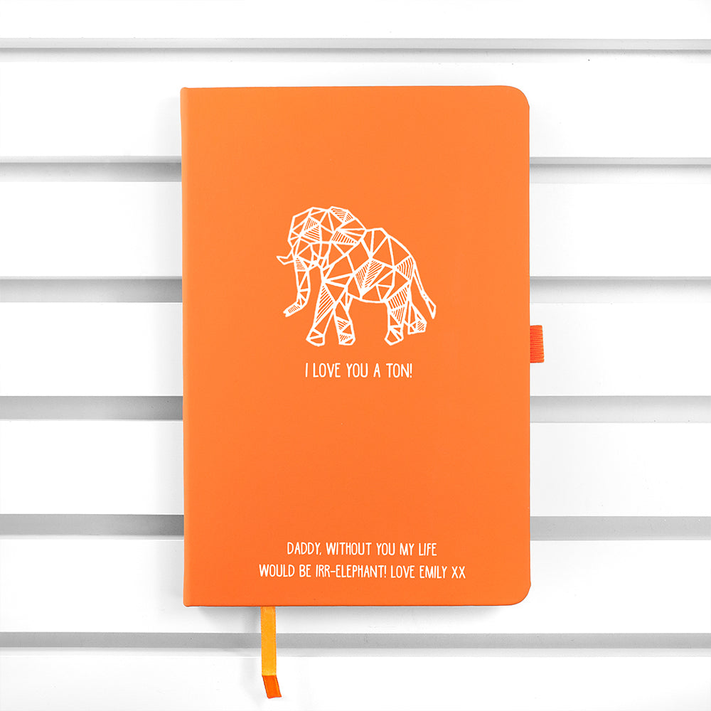 Personalised I Love You A Ton A5 Notebook
