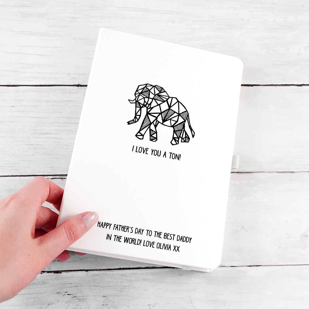Personalised I Love You A Ton A5 Notebook