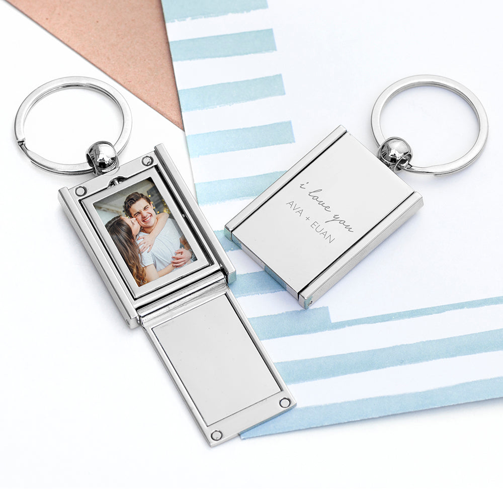 Personalised I Love You Mini Frame Keyring