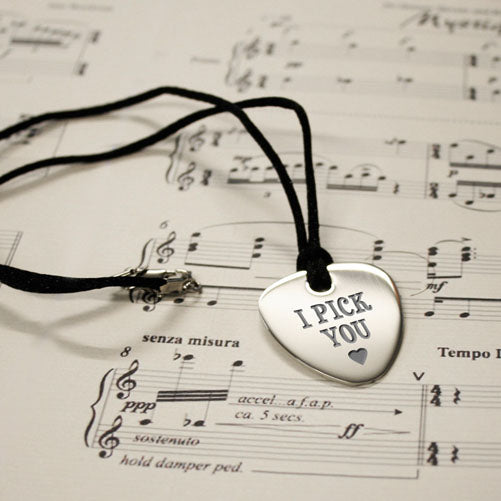 Personalised Keepsake Guitar Pick Pendant Necklace