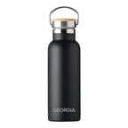 Personalised Insulated Bottle 17oz Bamboo Lid - Small Personalisation
