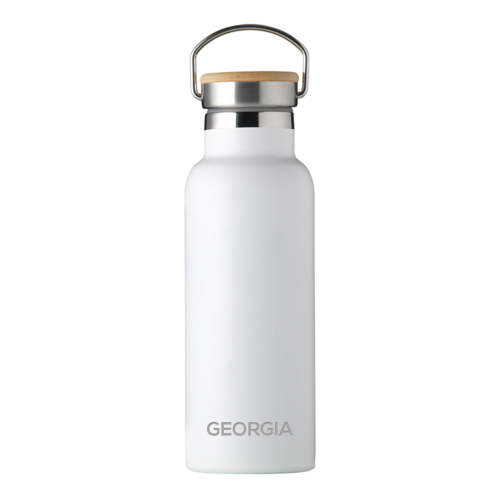 Personalised Insulated Bottle 17oz Bamboo Lid - Small Personalisation