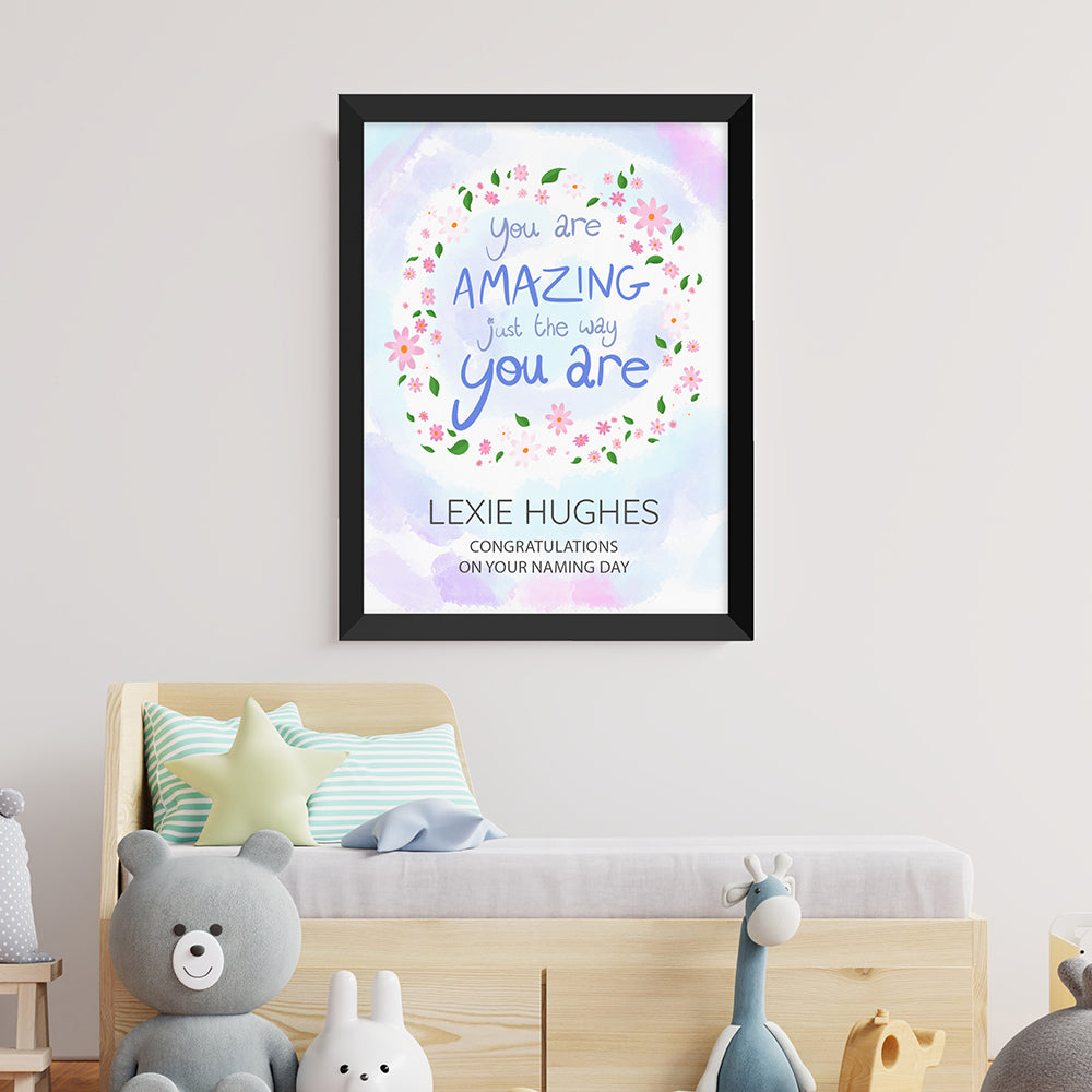 Personalised Just The Way You Are Framed Print