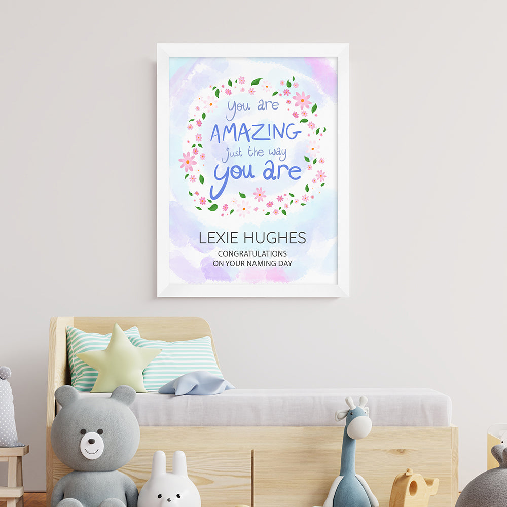 Personalised Just The Way You Are Framed Print