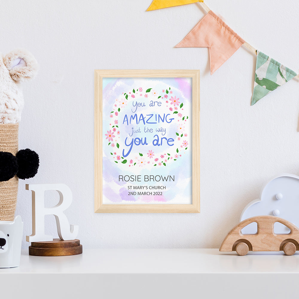 Personalised Just The Way You Are Framed Print