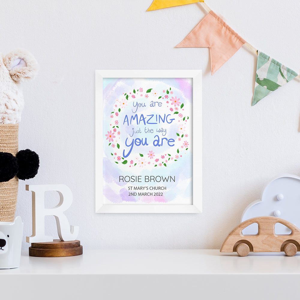Personalised Just The Way You Are Framed Print