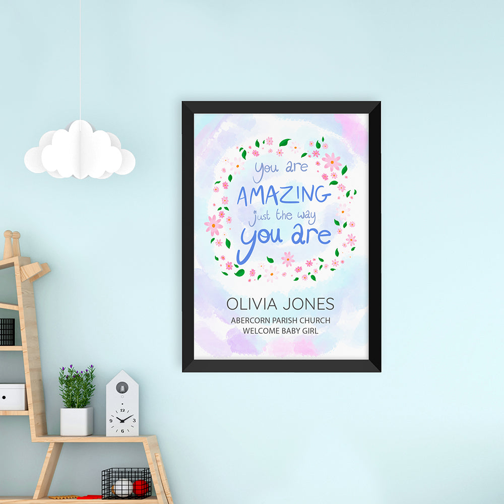 Personalised Just The Way You Are Framed Print