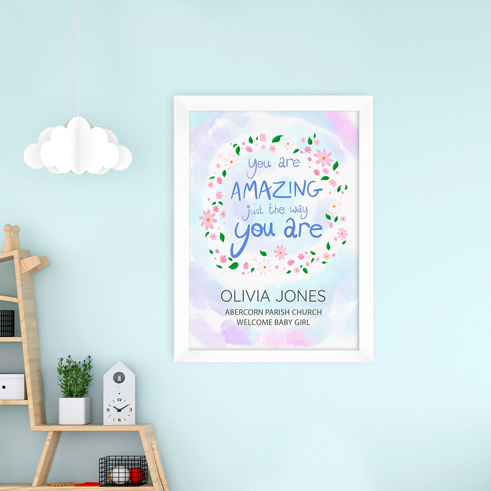 Personalised Just The Way You Are Framed Print