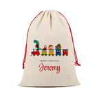 Personalised Kid's Christmas Train Christmas Sack