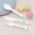 Personalised Kids Elephant Cutlery Set - Plastic