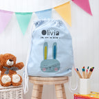 Personalised Kid's Rabbit PE Kit Bag