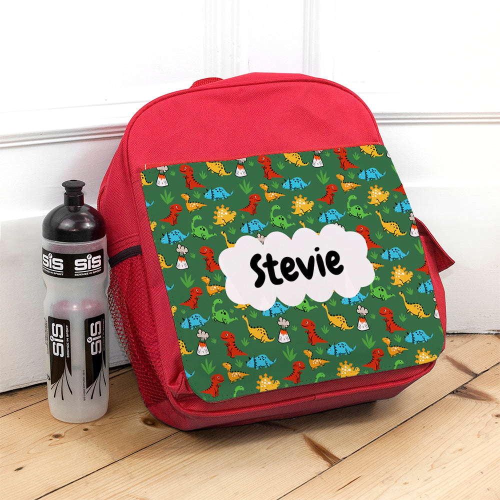 Personalised Kids Red Backpack