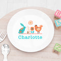 Personalised Kids Scandi Summer Plastic Plate