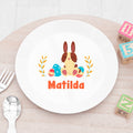 Personalised Kids Spring Bunny Plastic Plate