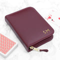 Personalised Leather Double Playing Card Case