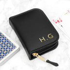 Personalised Leather Playing Card Case