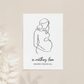 Personalised Line Art Mum to Be Print