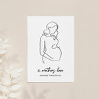 Personalised Line Art Mum to Be Print