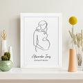 Personalised Line Art Mum to Be Print