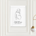 Personalised Line Art Mum to Be Print