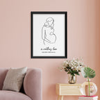 Personalised Line Art Mum to Be Print