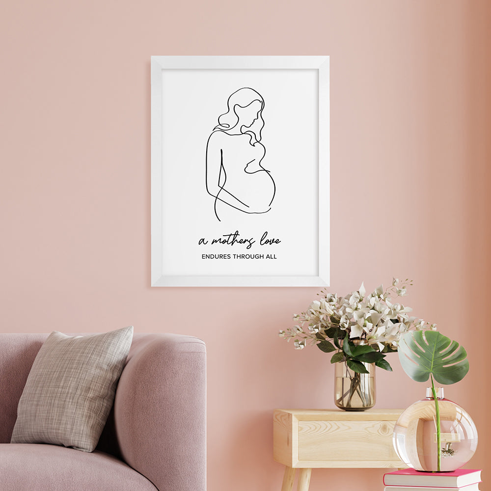 Personalised Line Art Mum to Be Print