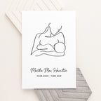 Personalised Line Art New Mum and Baby Feeding Print