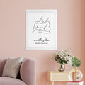 Personalised Line Art New Mum and Baby Feeding Print
