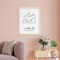 Personalised Line Art New Mum and Baby Feeding Print