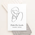 Personalised Line Art New Mum and Babys Love Print