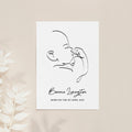 Personalised Line Art Relaxed Baby Print