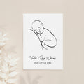 Personalised Line Art Resting Baby Print
