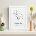 Personalised Line Art Resting Baby Print