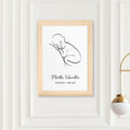 Personalised Line Art Resting Baby Print