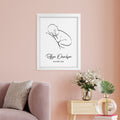 Personalised Line Art Resting Baby Print