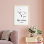 Personalised Line Art Resting Baby Print